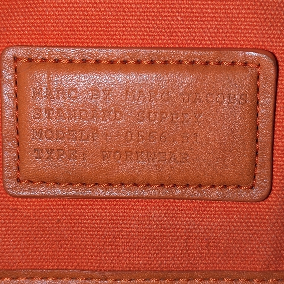 Marc by Marc Jacobs orange large drawstring backpack. - Picture 11 of 14